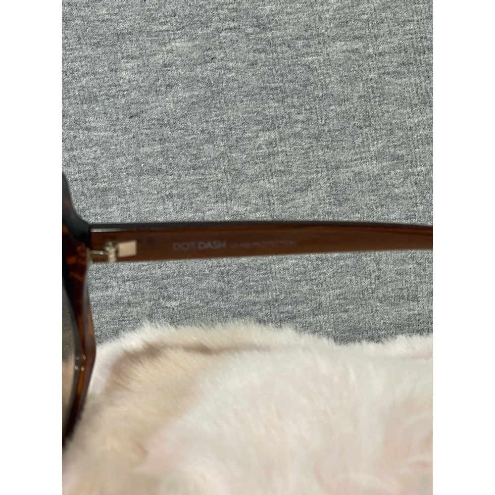 Women's Dot Dash Veil Sunglasses Brown - Picture 5 of 6